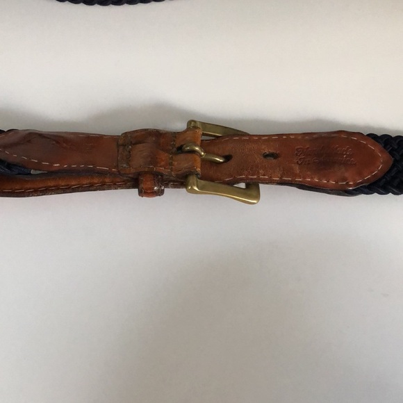 Navy Blue Belt with brass hardware. - Picture 4 of 7